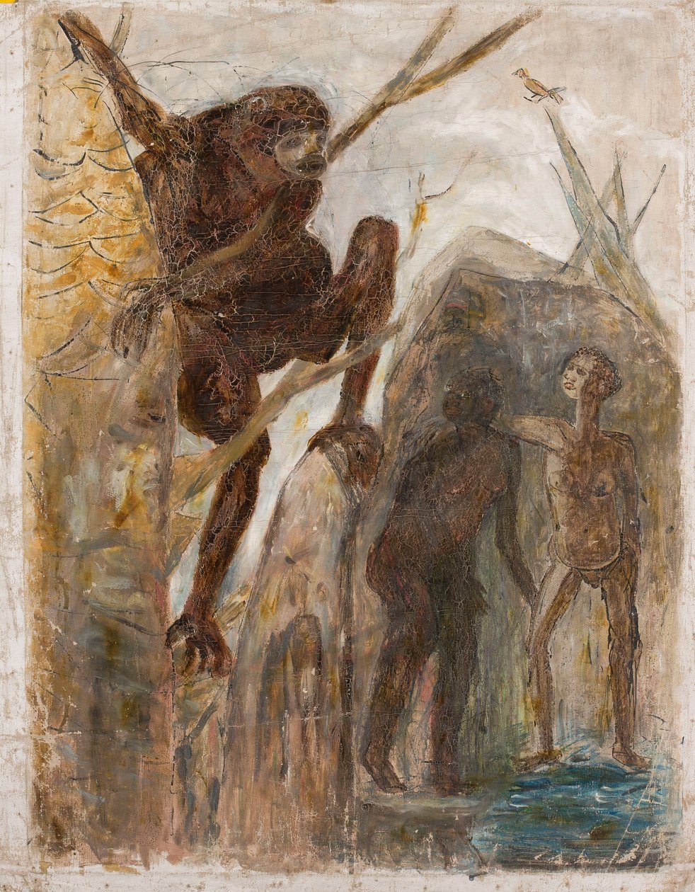 Landschaft mit Affe von Tadeusz Makowski
