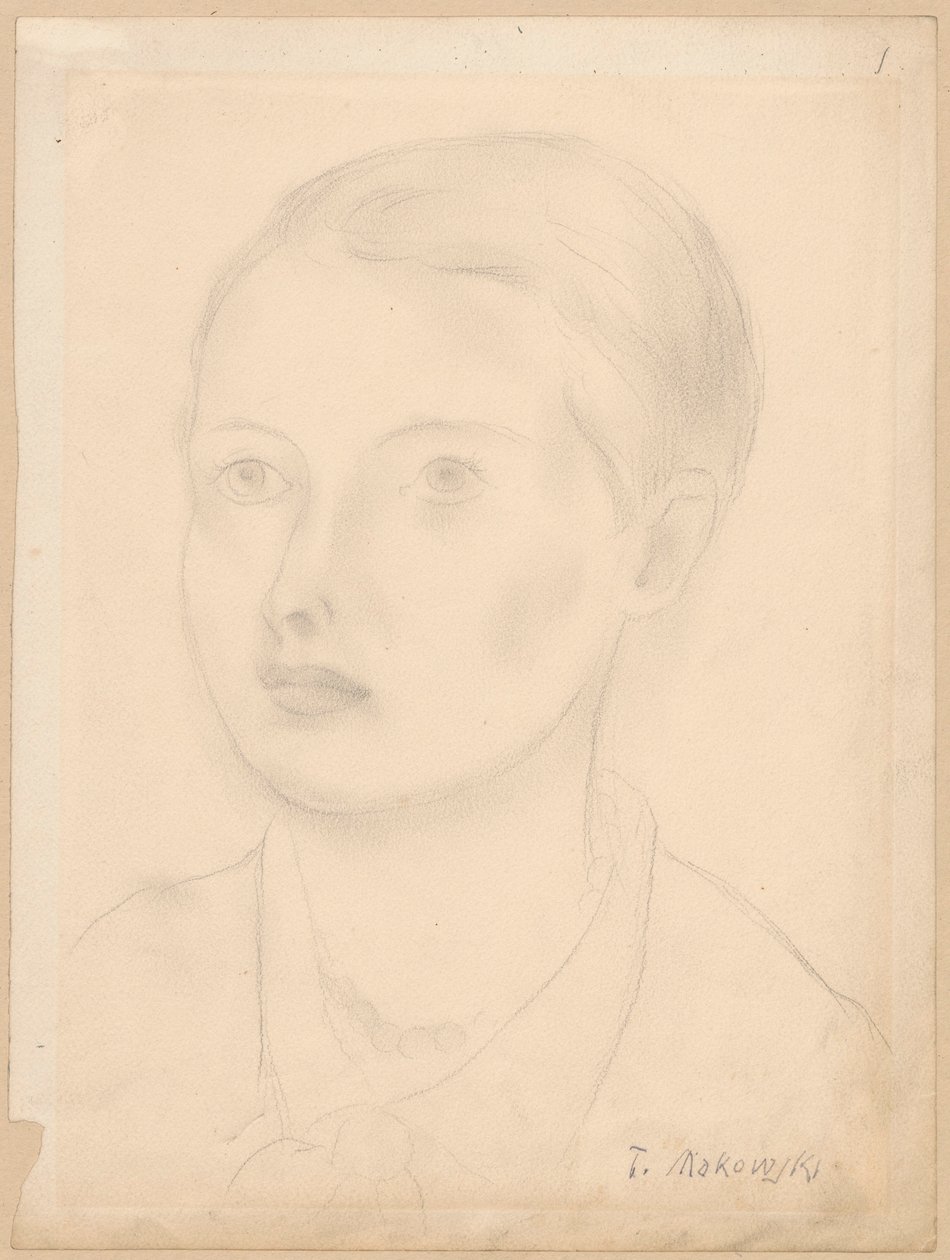 Porträt eines jungen Mädchens von Tadeusz Makowski