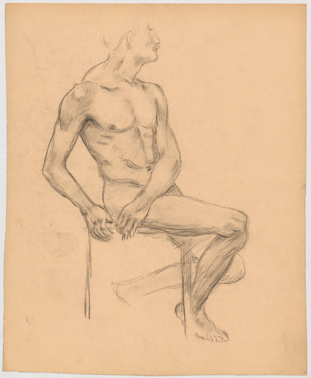 Studie eines sitzenden Mannes von Tadeusz Makowski