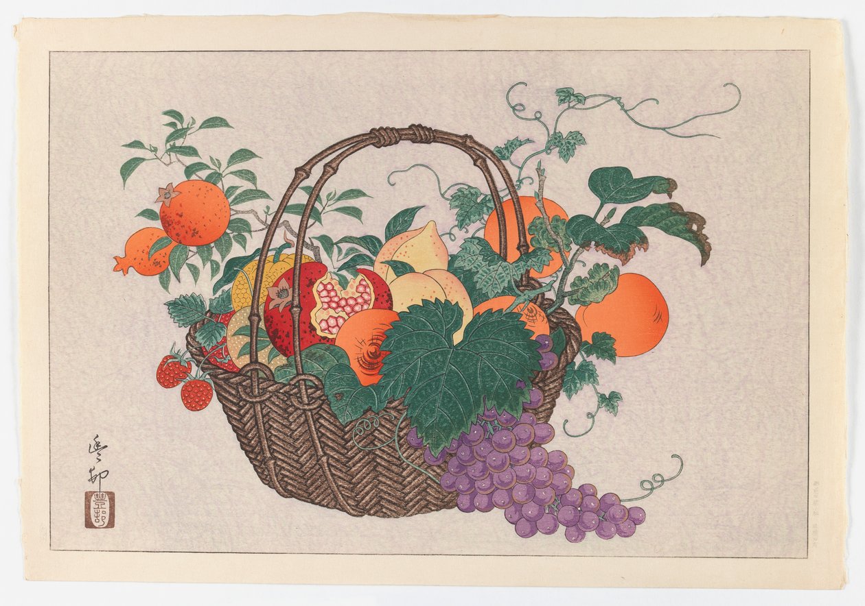Stillleben mit Obstkorb, ca. 1930 von Taisu Taisu