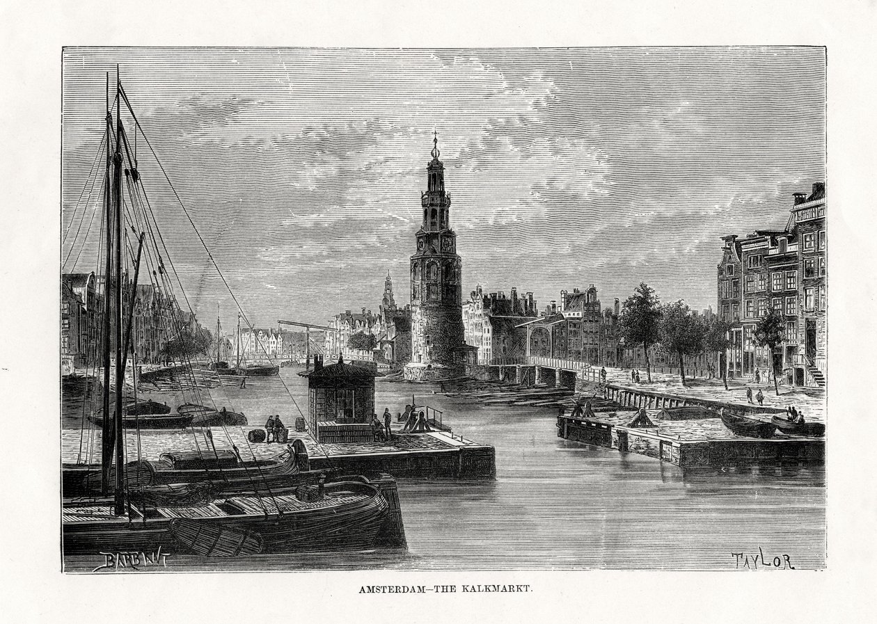 Der Kalkmarkt, Amsterdam, Holland, 1879 von Taylor