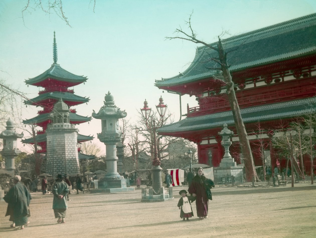 Senso-Ji Tempeltor, Tokio um 1900 - 1915 (Fotografie) von Teijiro Takagi