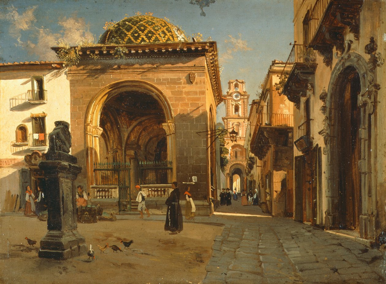 Die Sedil Dominova Loggia in Sorrent von Teodoro Duclere
