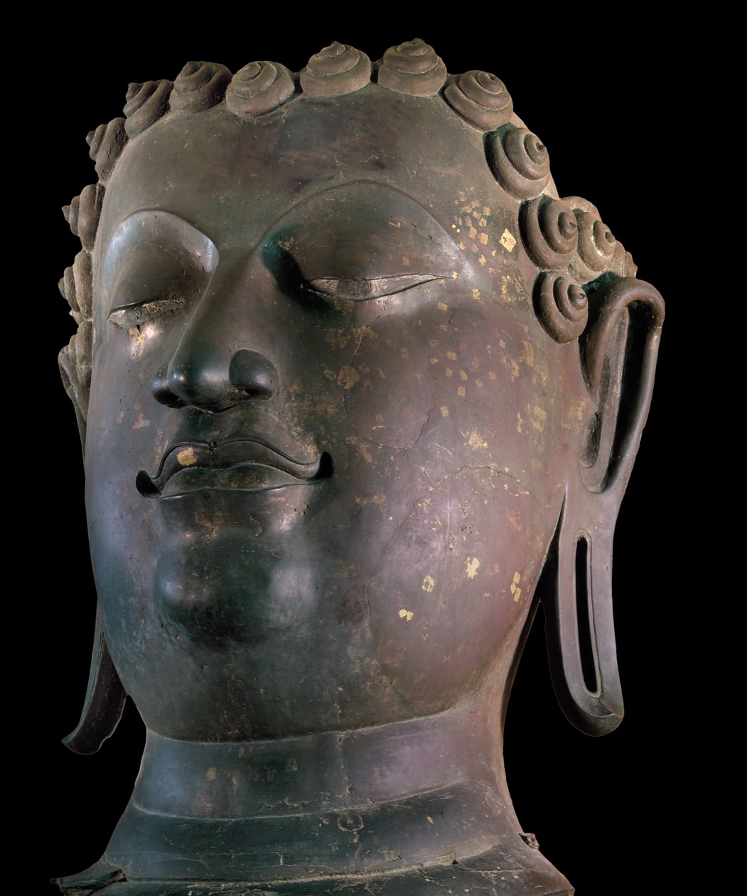 Riesiger Buddha-Kopf, Lanna-Stil von Thai School