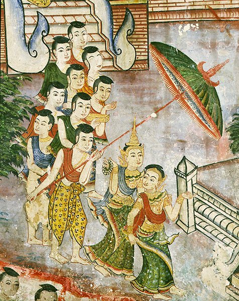 Wiharn Laikarn, Episode aus Jataka Sang Thong von Thai School