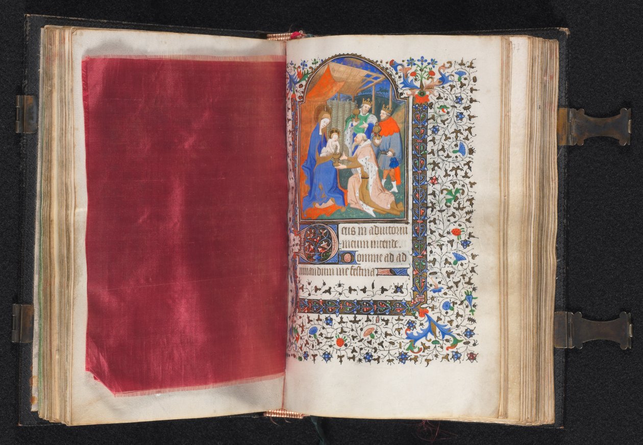 Stundenbuch Gebrauch von Paris: Fol. 66v, dekorierter Rand, ca. 1420 von The Bedford Master