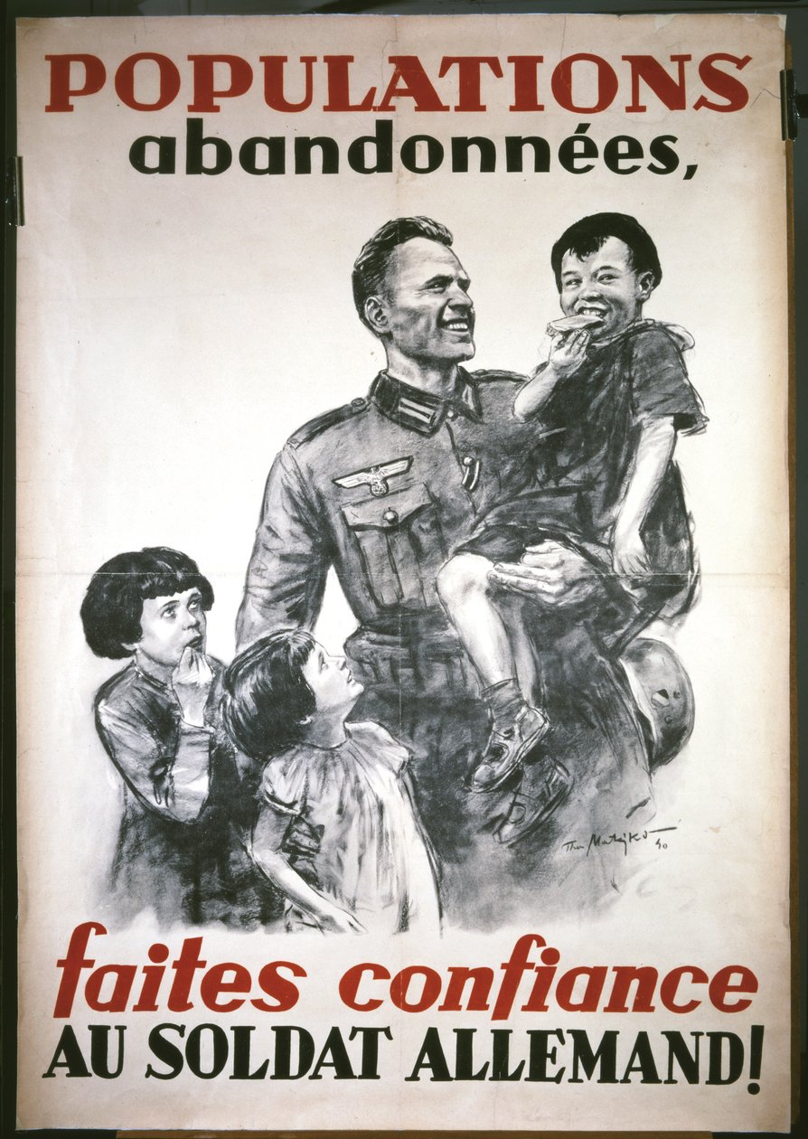 Französisches Plakat, vom Beginn der deutschen Besatzung im Juni 1940: 