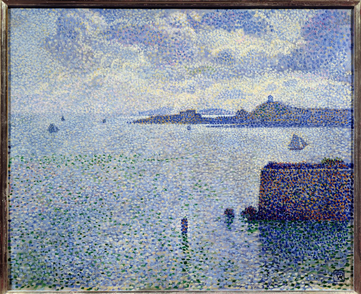 Segelboote und Mündung von Théo van Rysselberghe