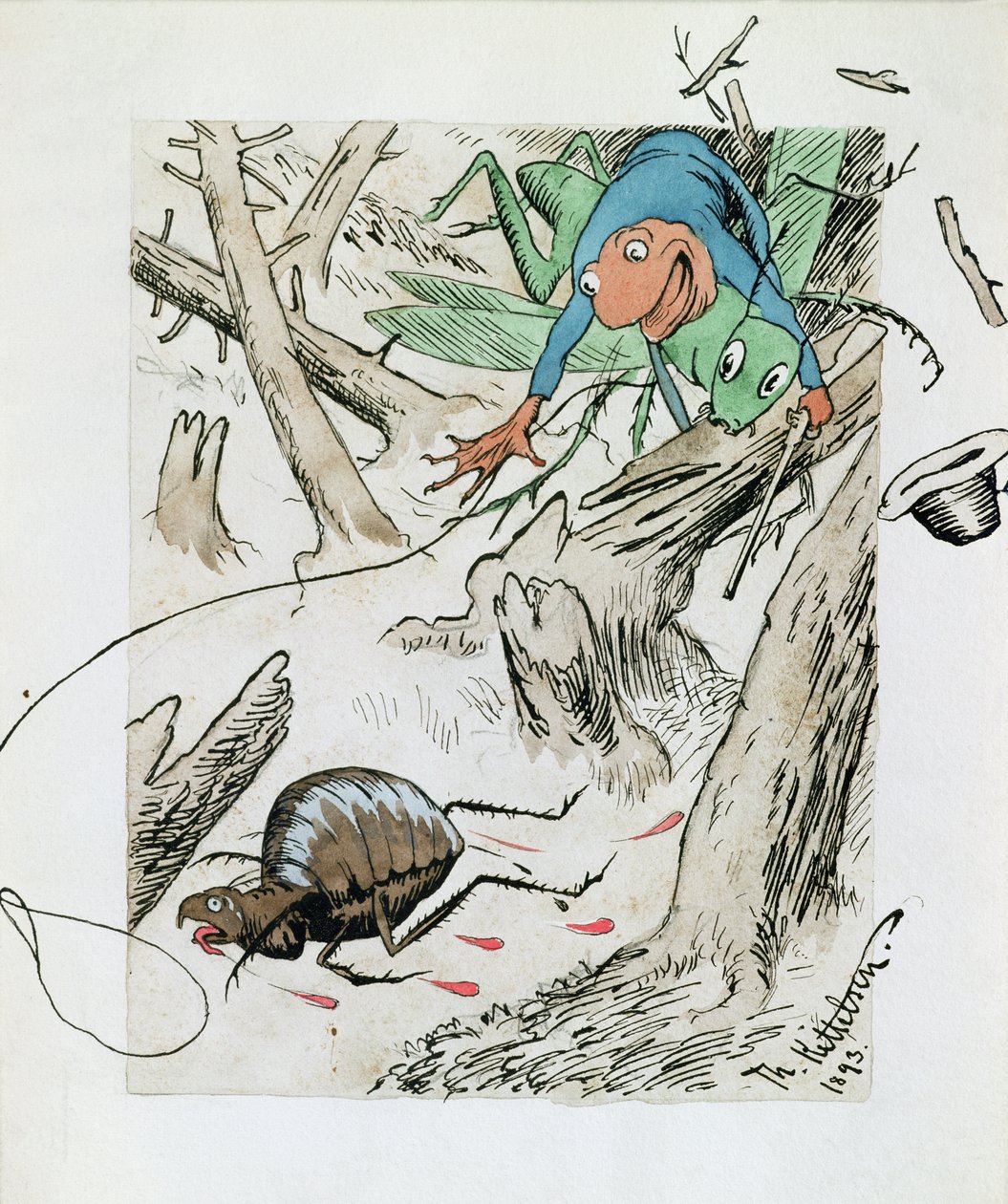 Flohjagd im Urwald von Theodor Kittelsen