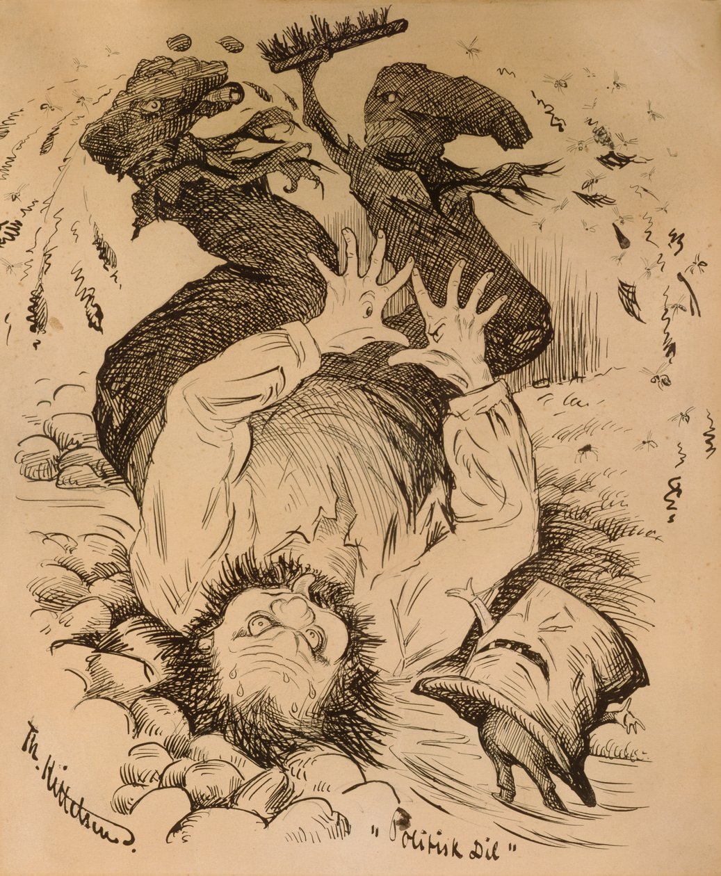 Politische Karikatur von Theodor Kittelsen