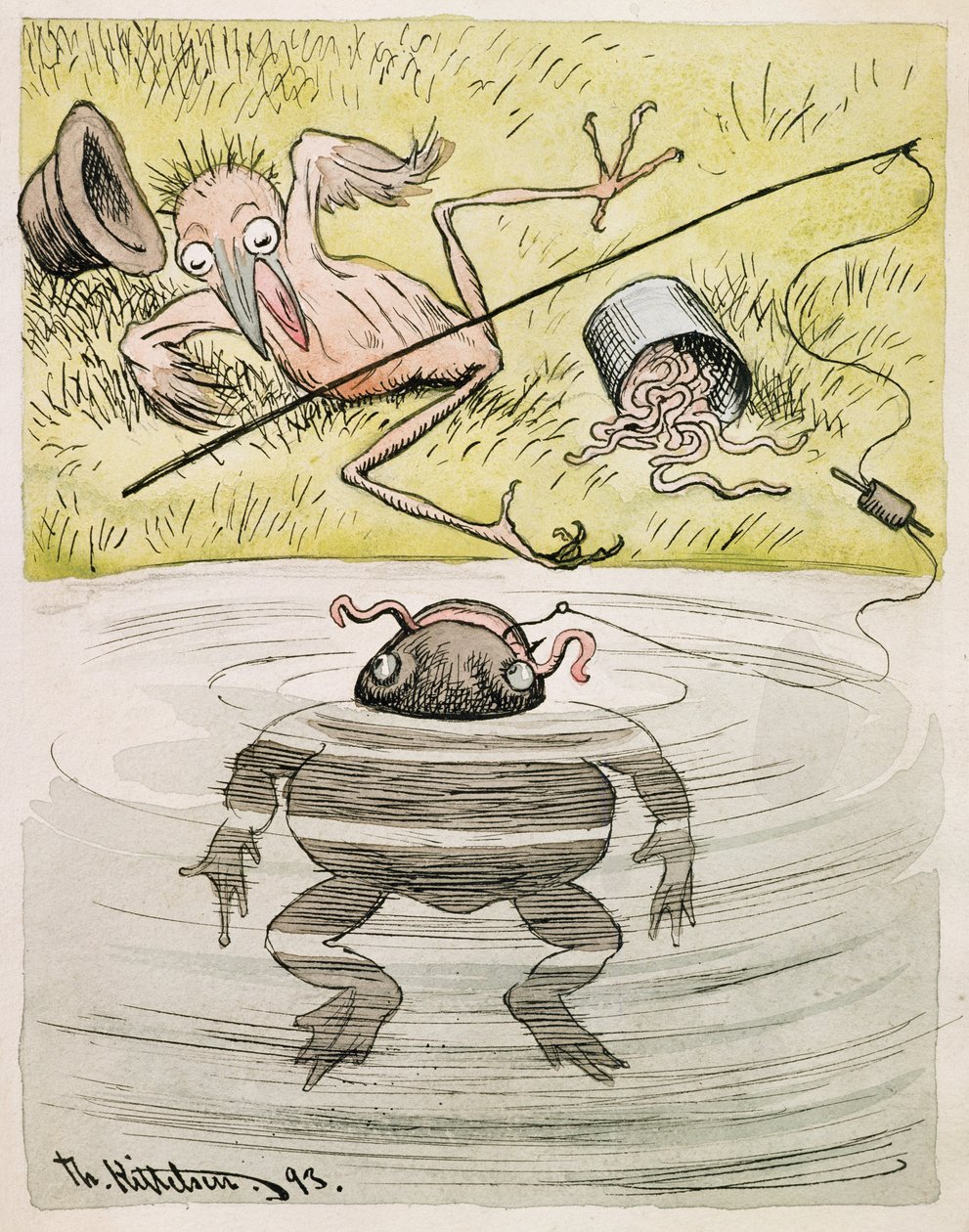 Der Himmel soll mein Zeuge sein, dass ich nicht wusste, dass du derjenige warst, der meinen Haken gebissen hat von Theodor Kittelsen