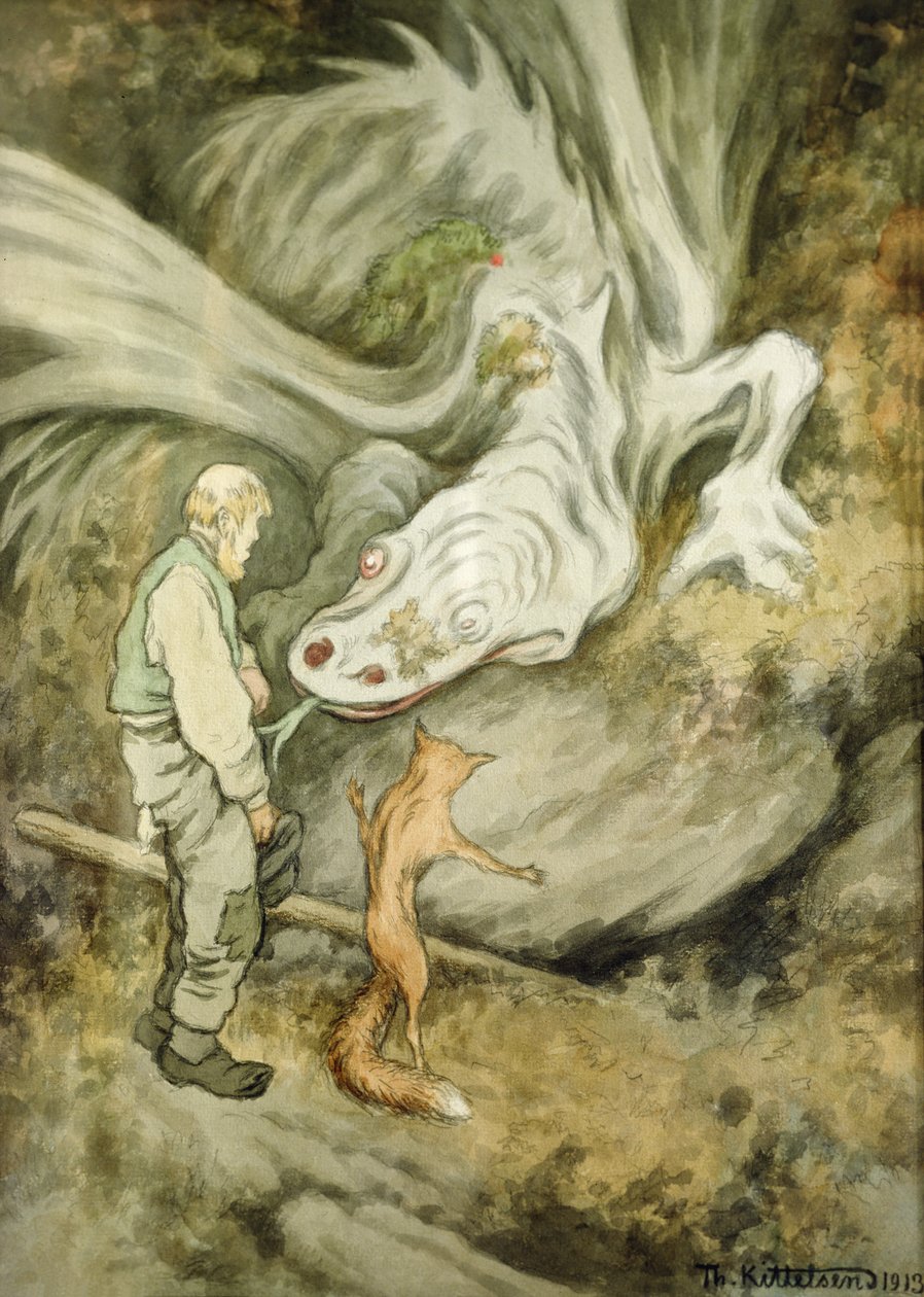 Die Welt zahlt nicht anders, mein lieber Drache von Theodor Kittelsen