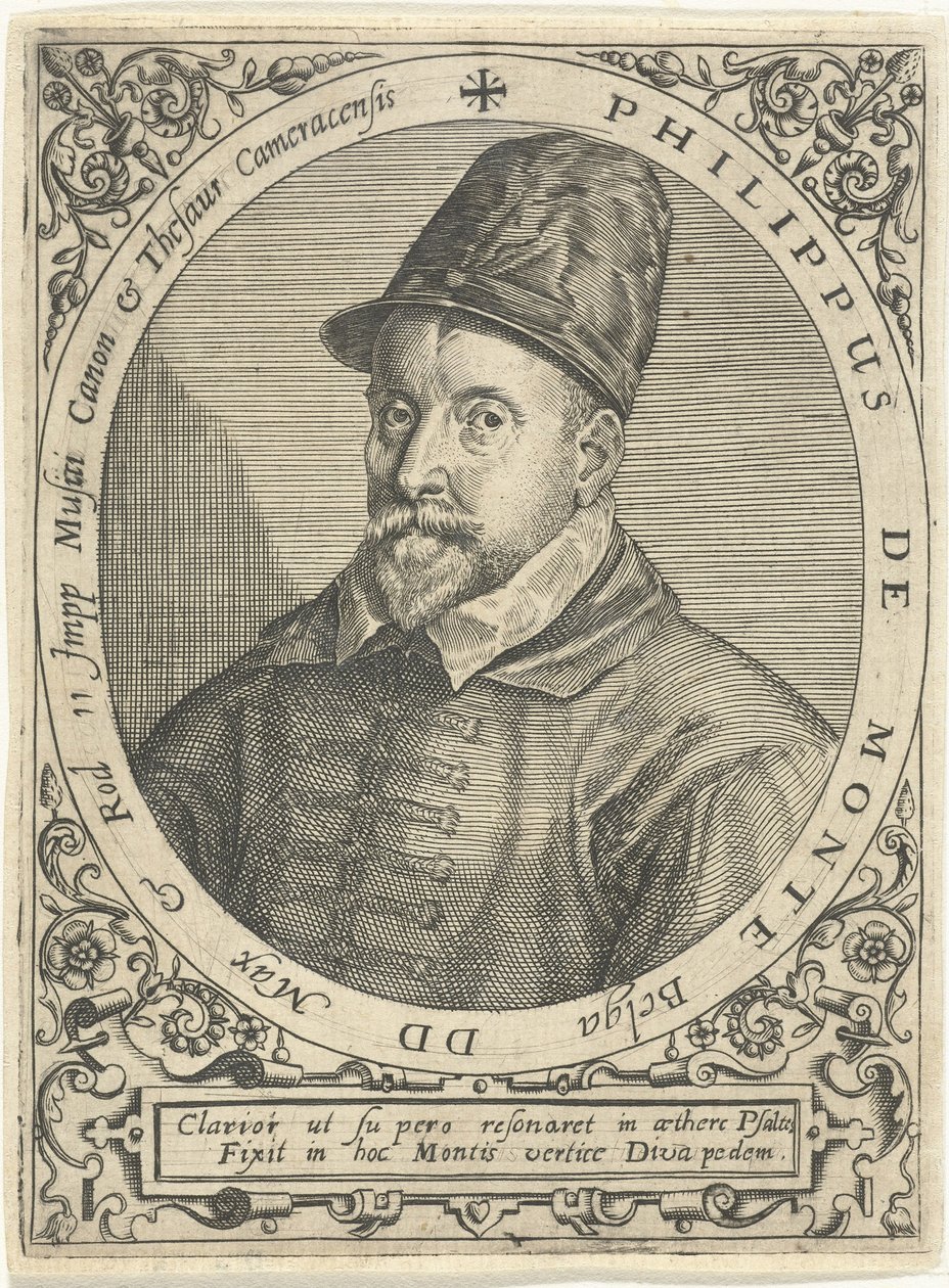 Porträt des Komponisten Philippe de Monte, 1521-1603, ca. 1598 von Theodore de Bry