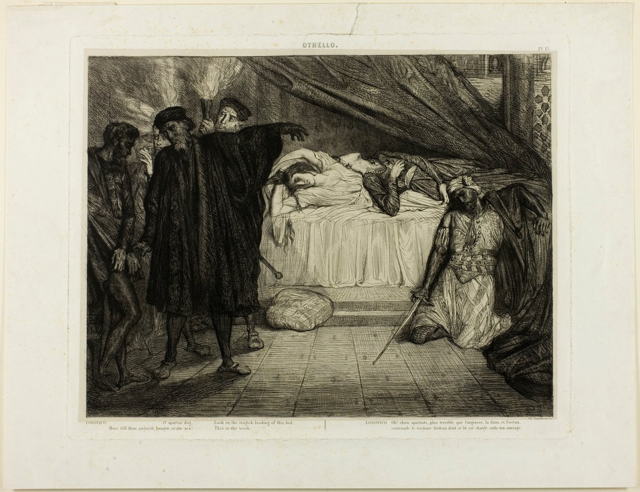 O Spartanischer Hund, Platte fünfzehn aus Othello von Théodore Chassériau