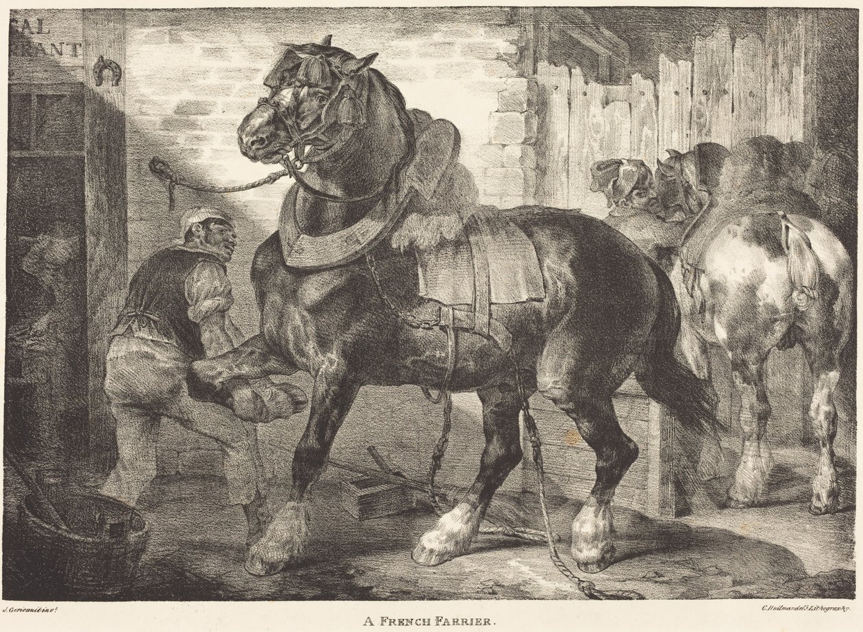 Ein französischer Hufschmied von Theodore Gericault