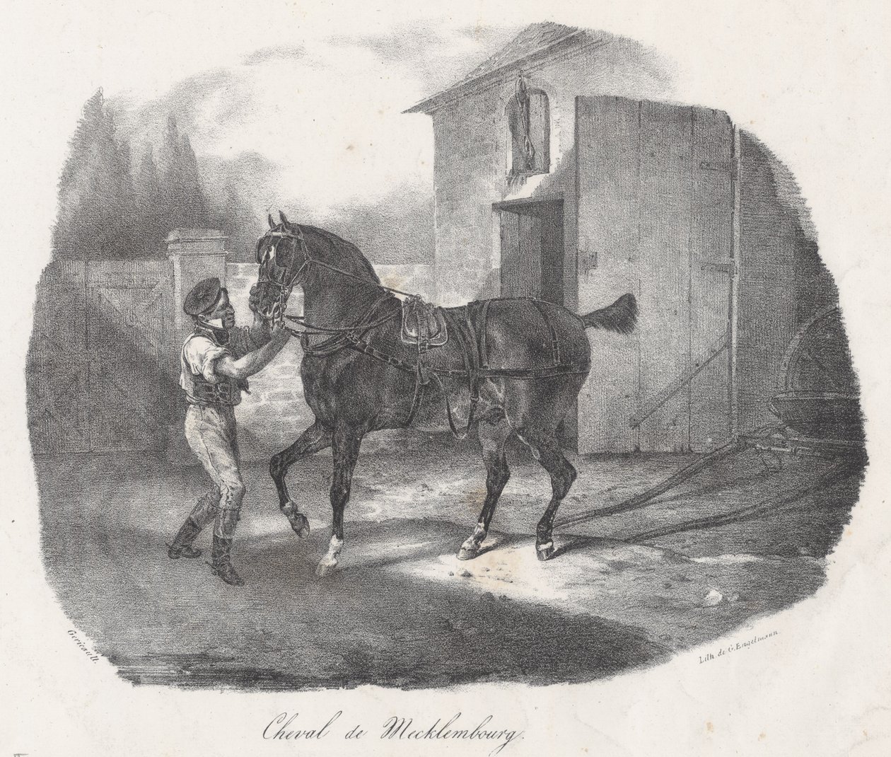 Mecklenburgisches Pferd von Theodore Gericault
