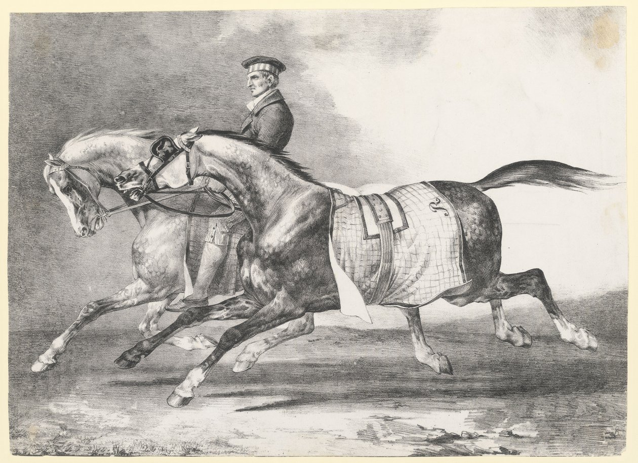 Zwei Schimmel werden ausgeführt von Theodore Gericault