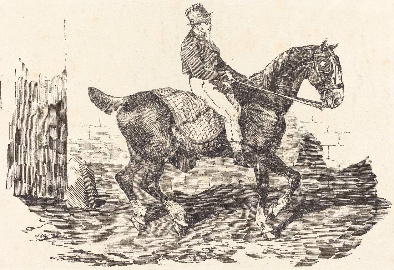 Kutscher auf einem Kutschpferd von Theodore Gericault