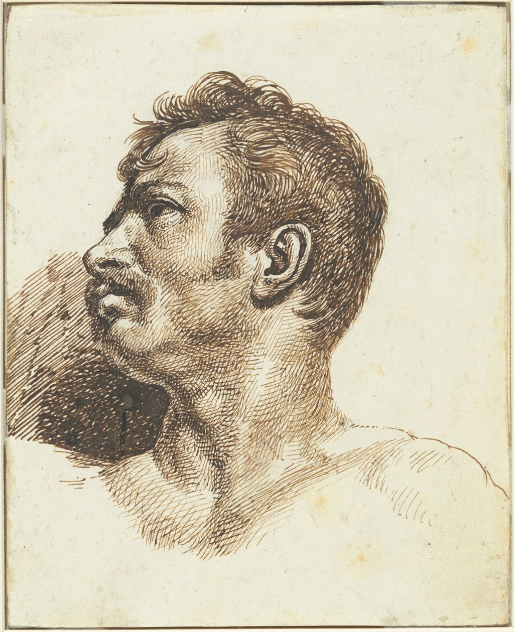 Kopf eines Mannes [recto] von Theodore Gericault