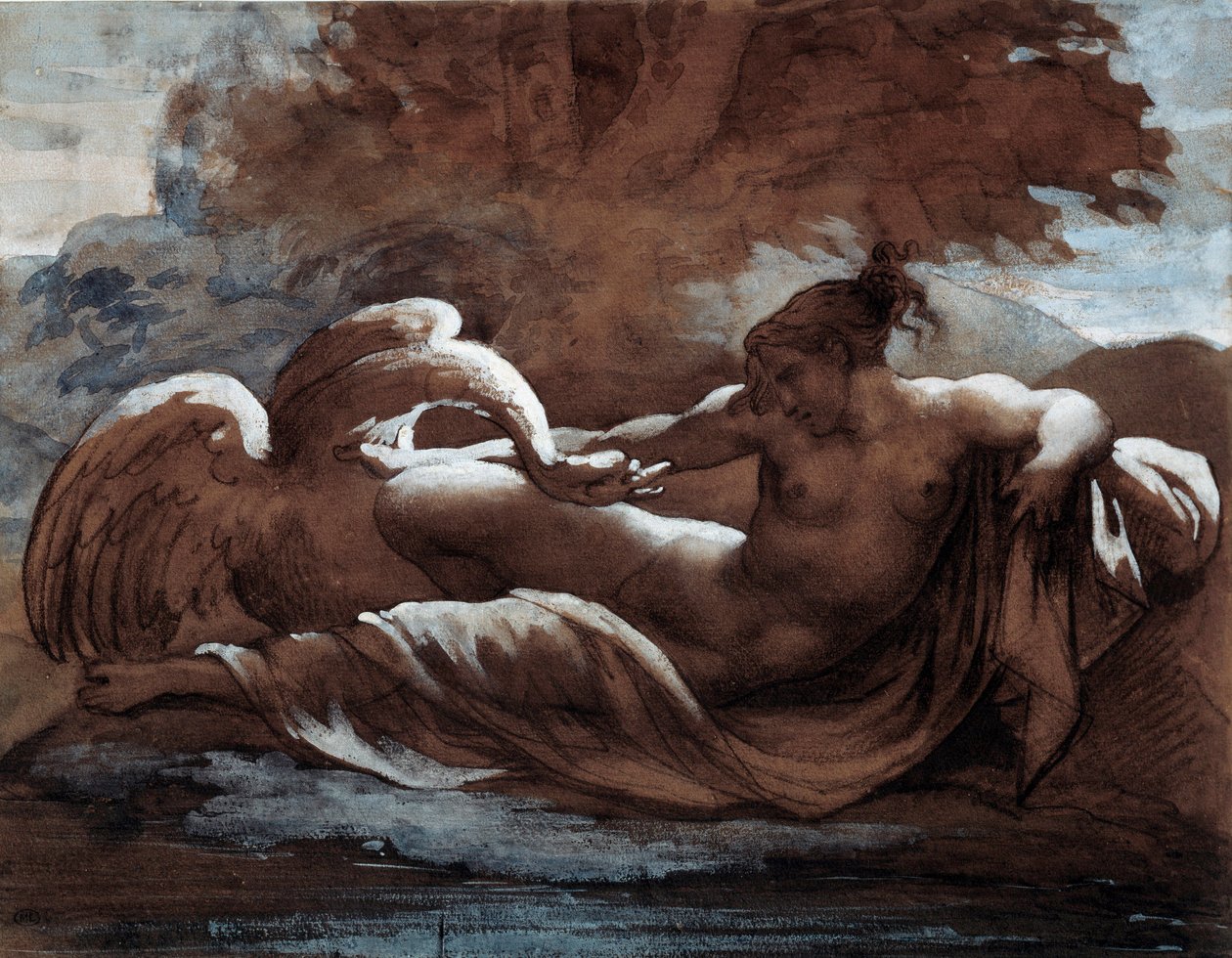 Leda und der Schwan von Theodore Gericault
