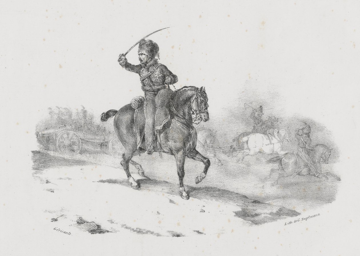 Ein Artillerieoffizier, der den Angriff befiehlt von Theodore Gericault