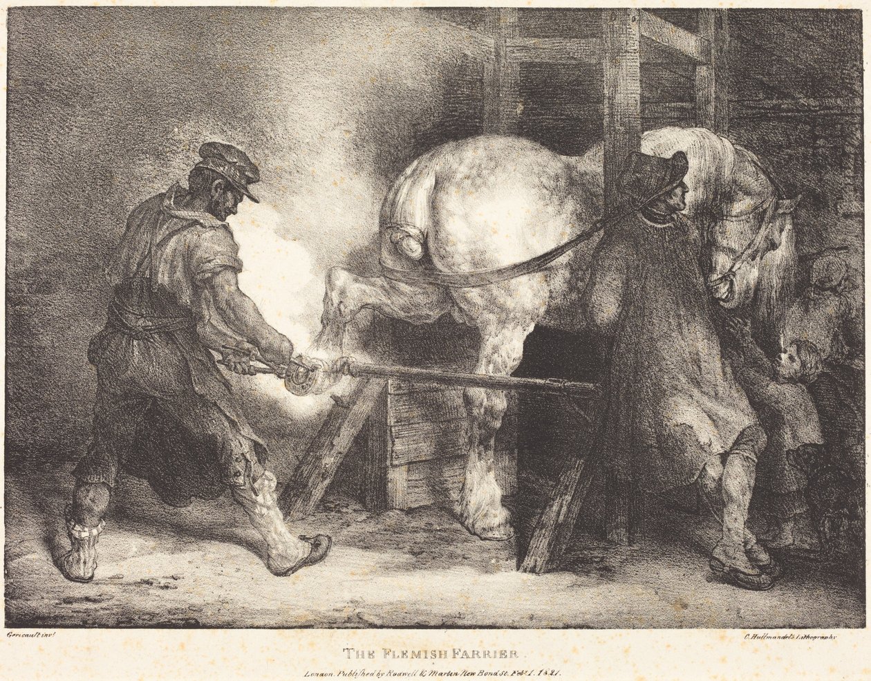 Der flämische Hufschmied von Theodore Gericault