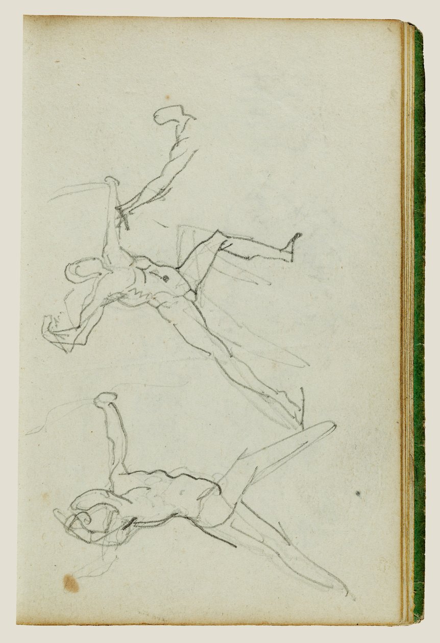 Drei Studien eines Bogenschützen von Theodore Gericault