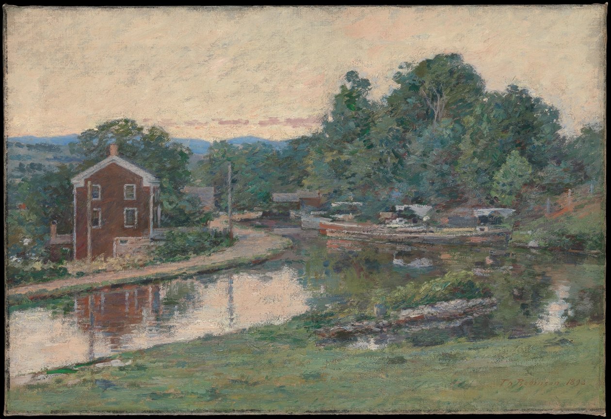 Abend an der Schleuse, Napanoch, New York von Theodore Robinson