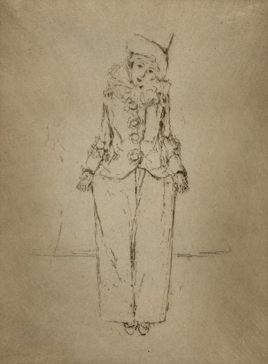 Pierrot en Pied, Porträt der Dame A. C. von Theodore Roussel