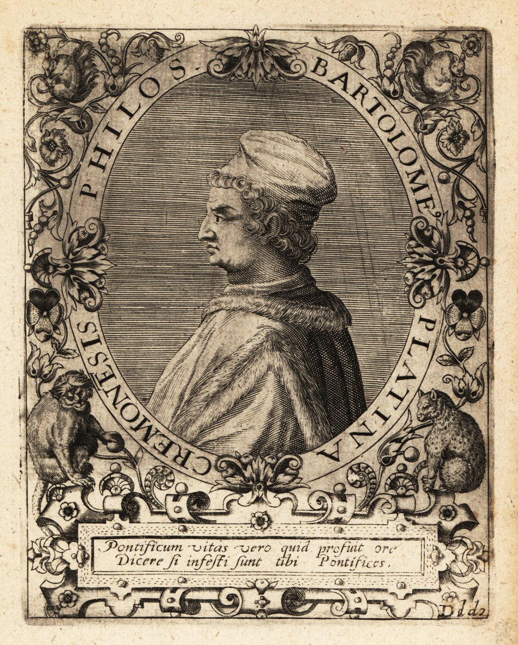 Bartolomeo Sacchi, italienischer Renaissance-Schriftsteller von Theodore de Bry