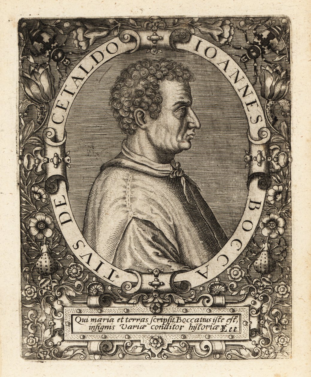 Giovanni Boccaccio, italienischer Schriftsteller von Theodore de Bry