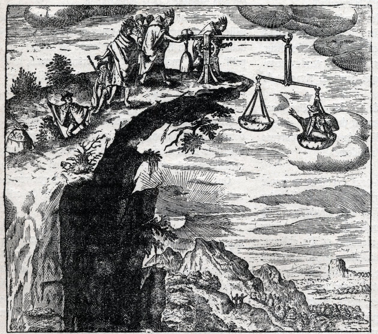 Methode zur Erzwingung eines Geständnisses von einem Verbrecher in Südamerika zur Zeit der Ankunft der Spanier; aus „Travels“ von Theodore de Bry (1528-1598) von Theodore de Bry