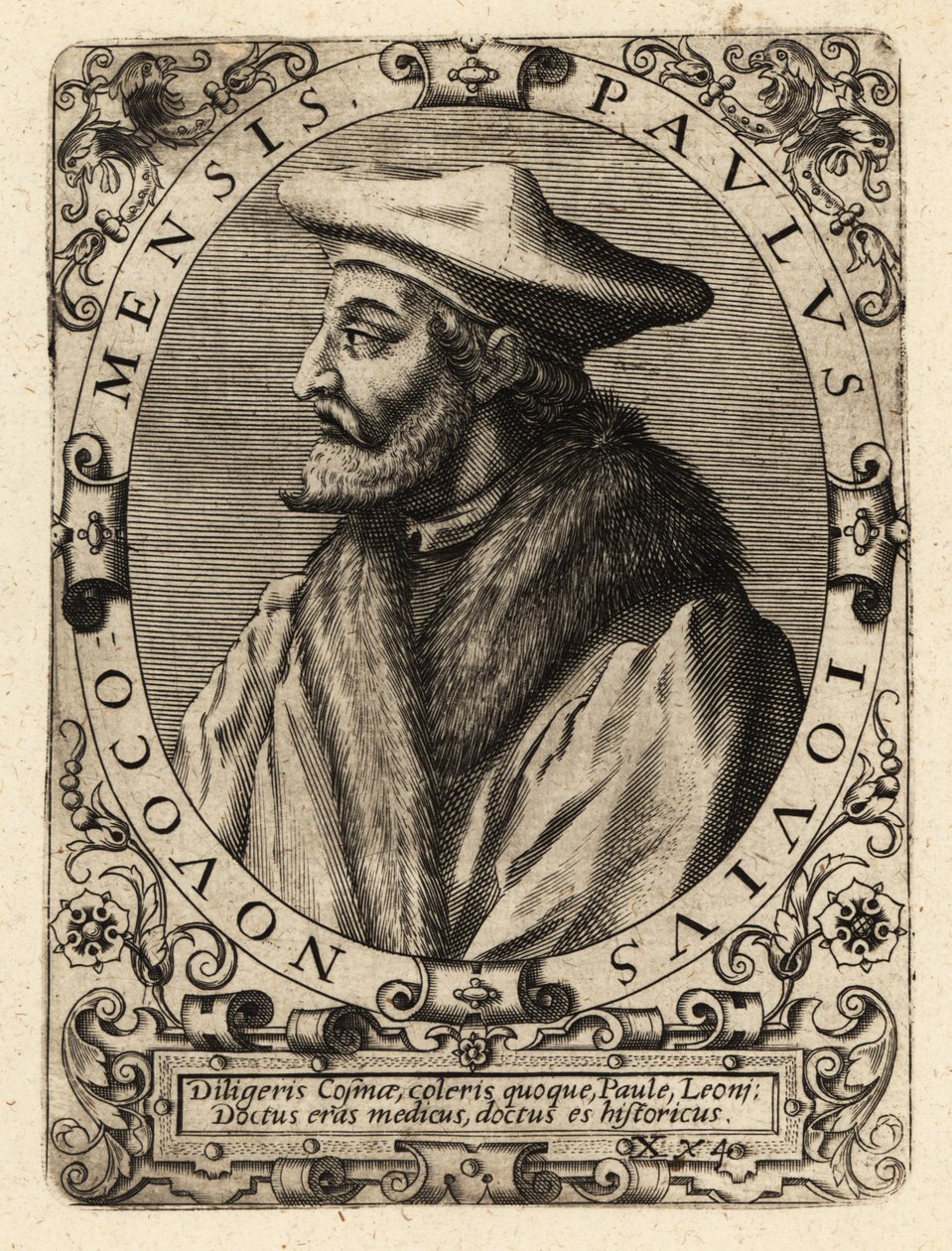 Paolo Giovio, italienischer Arzt von Theodore de Bry