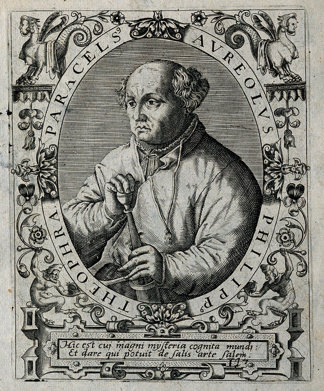 Philippus Theophrastus Aureolus Bombastus von Hohenheim Paracelsus, 1645 von Theodore de Bry
