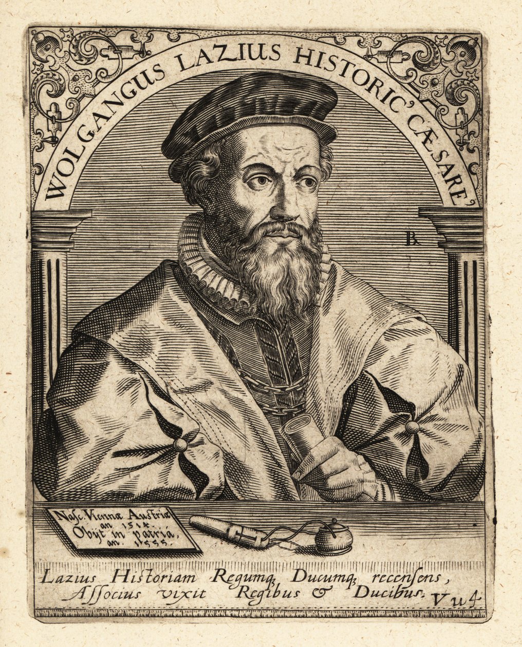 Wolfgang Laz, österreichischer Kartograph und Historiker von Theodore de Bry