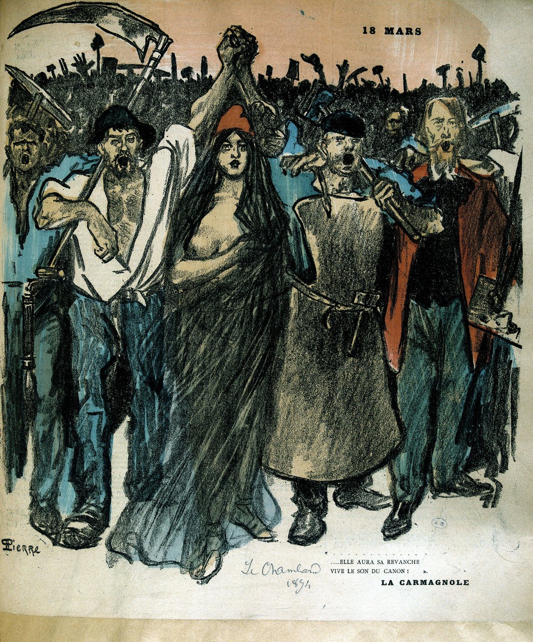 La Carmagnole - in „Le Chambard“ (Allegorie der Republik) von Théophile Alexandre Steinlen
