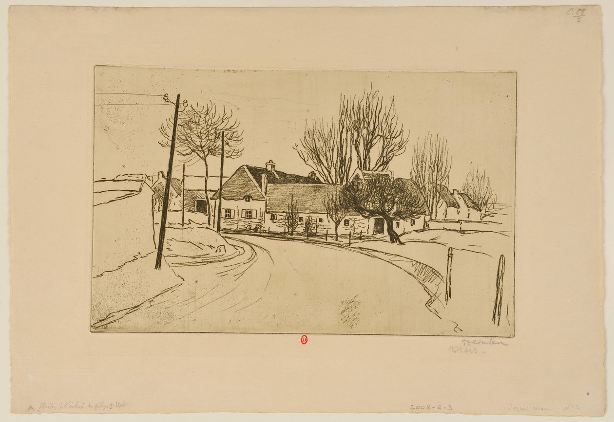 [Das Haus am Dorfeingang] von Théophile Alexandre Steinlen