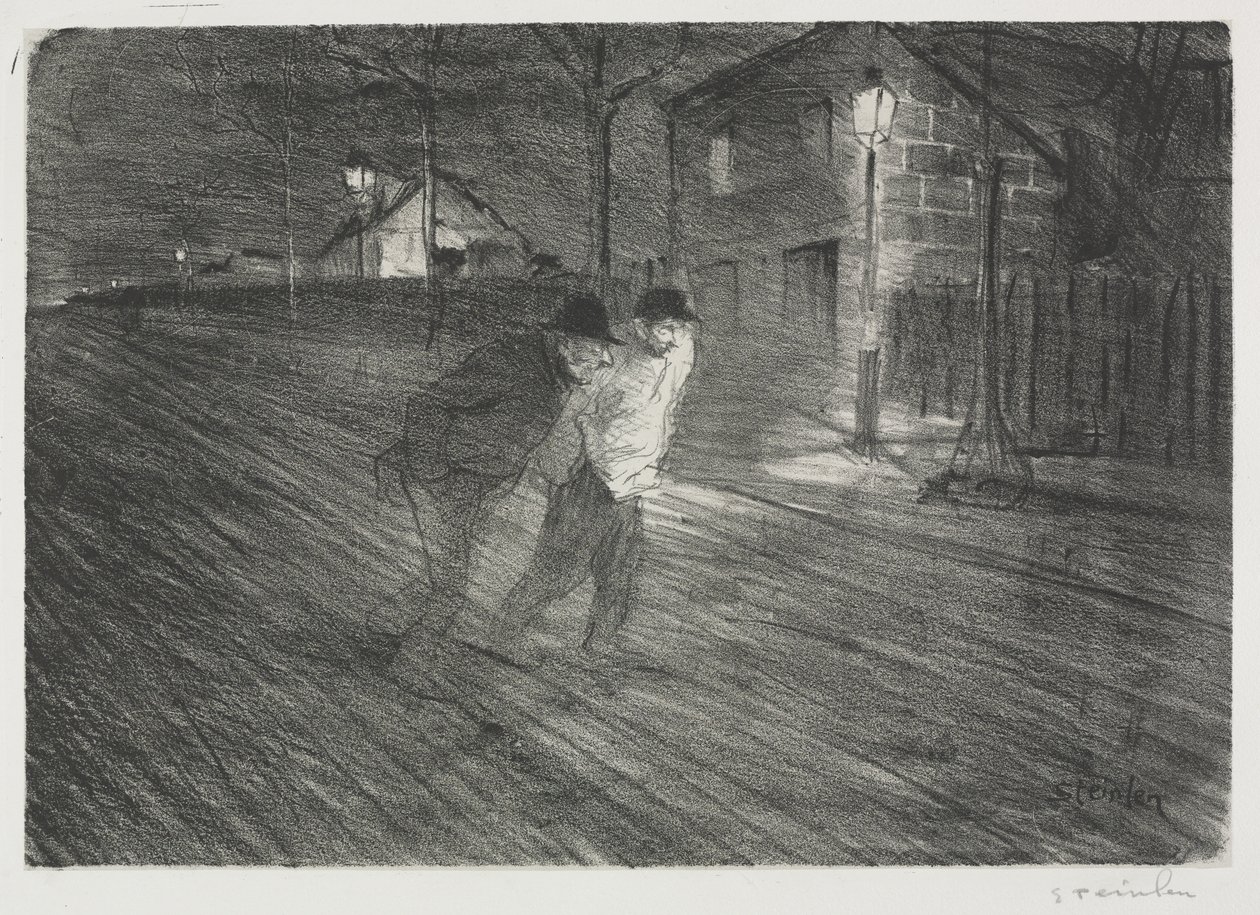 Die Rue Coulaincourt von Théophile Alexandre Steinlen