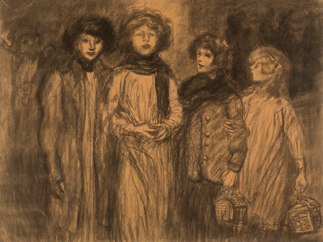 Naaimeisjes von Théophile Alexandre Steinlen