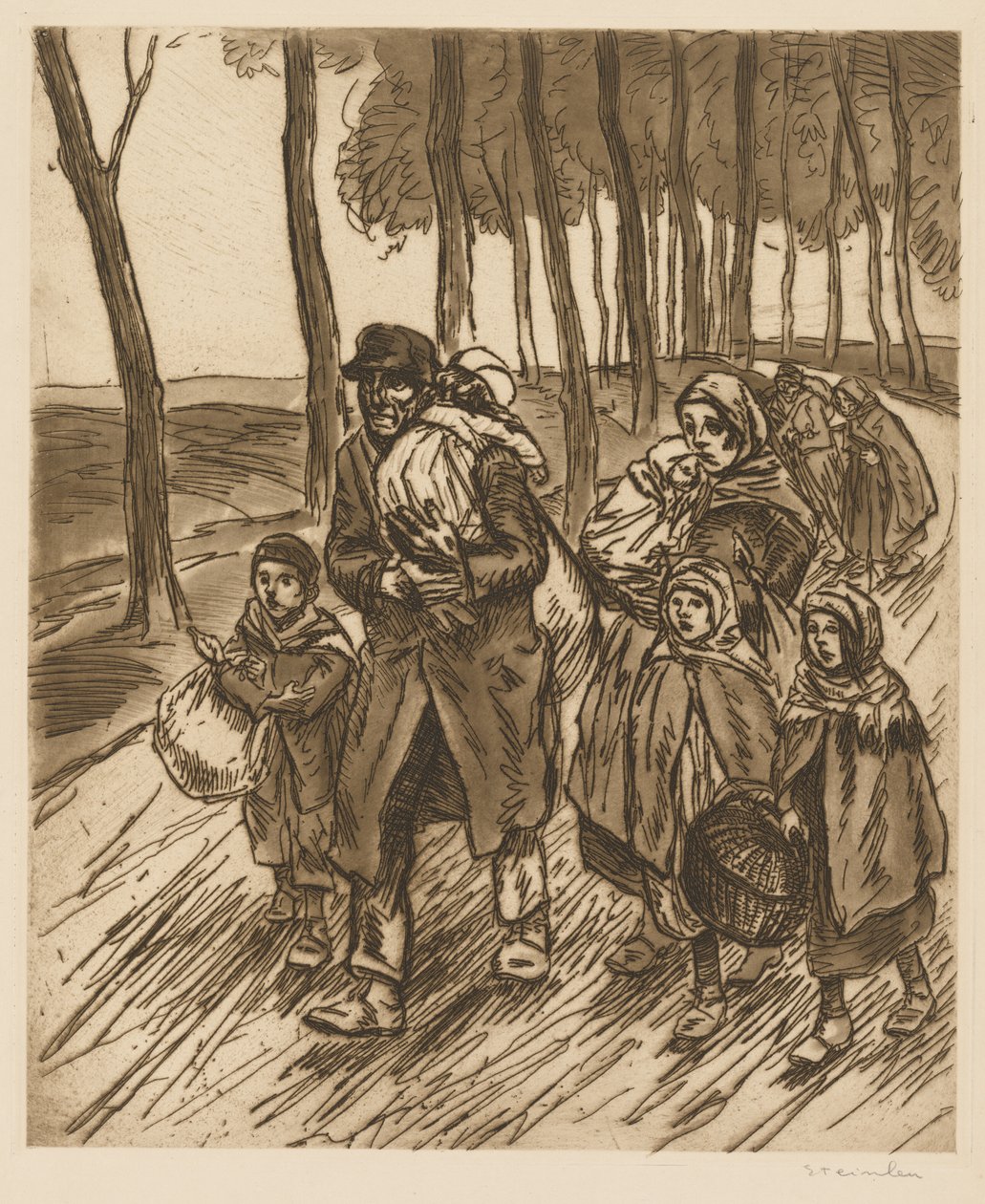 Flüchtlingsfamilie von Théophile Alexandre Steinlen