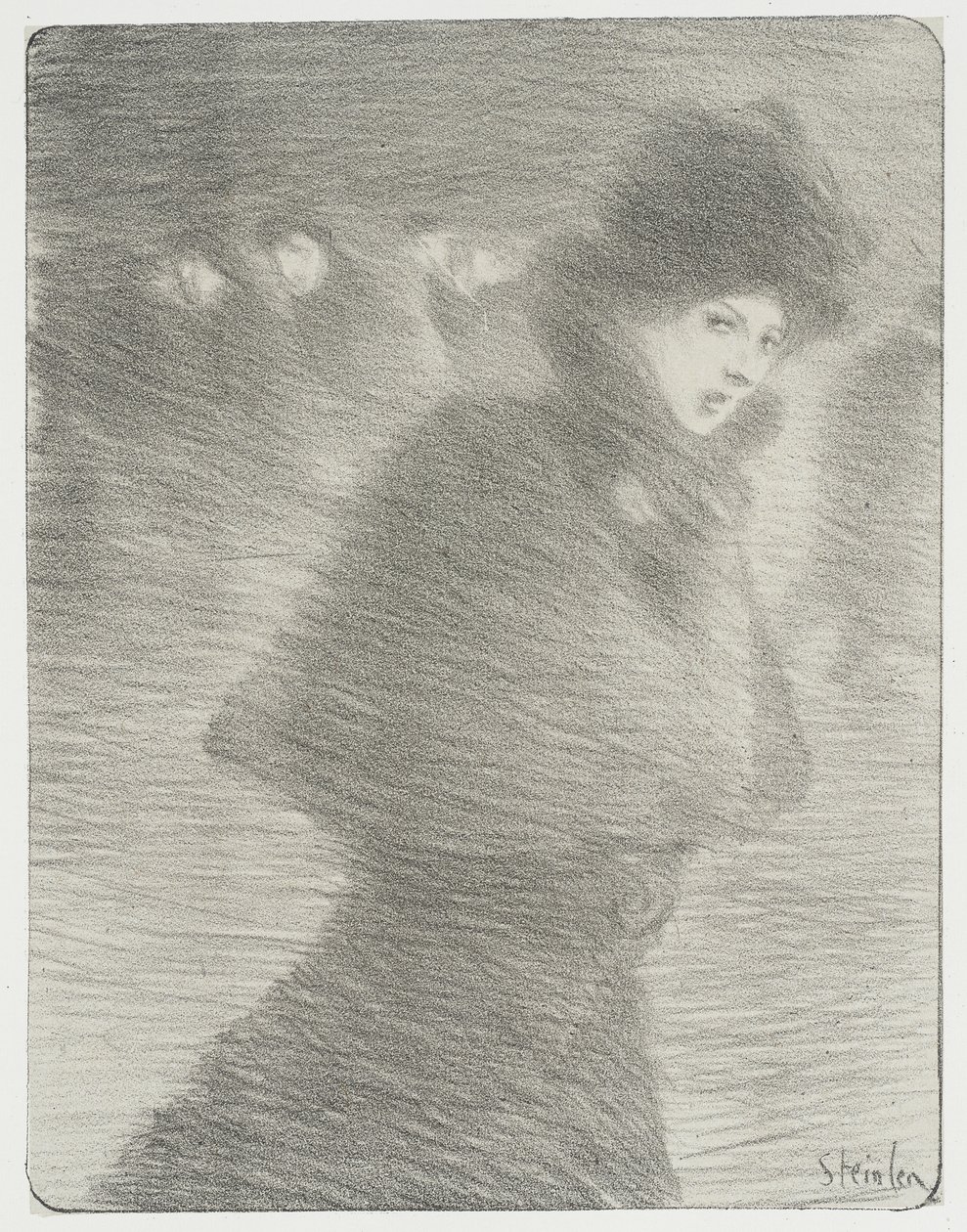 Eine vorbeigehende Frau von Théophile Alexandre Steinlen