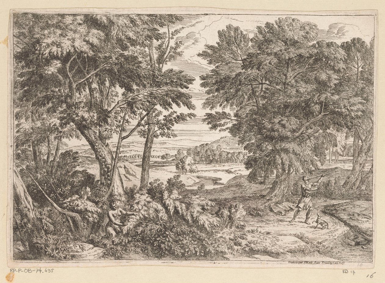 Arkadische Landschaft mit Kephalos und Prokris von Théodore