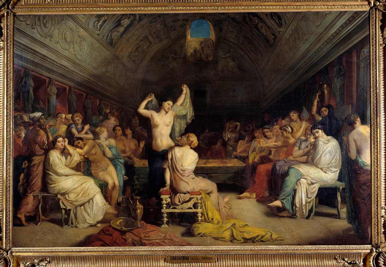Tepidarium. Frauen versammelt im Bereich der warmen Bäder im antiken Rom von Théodore Chassériau