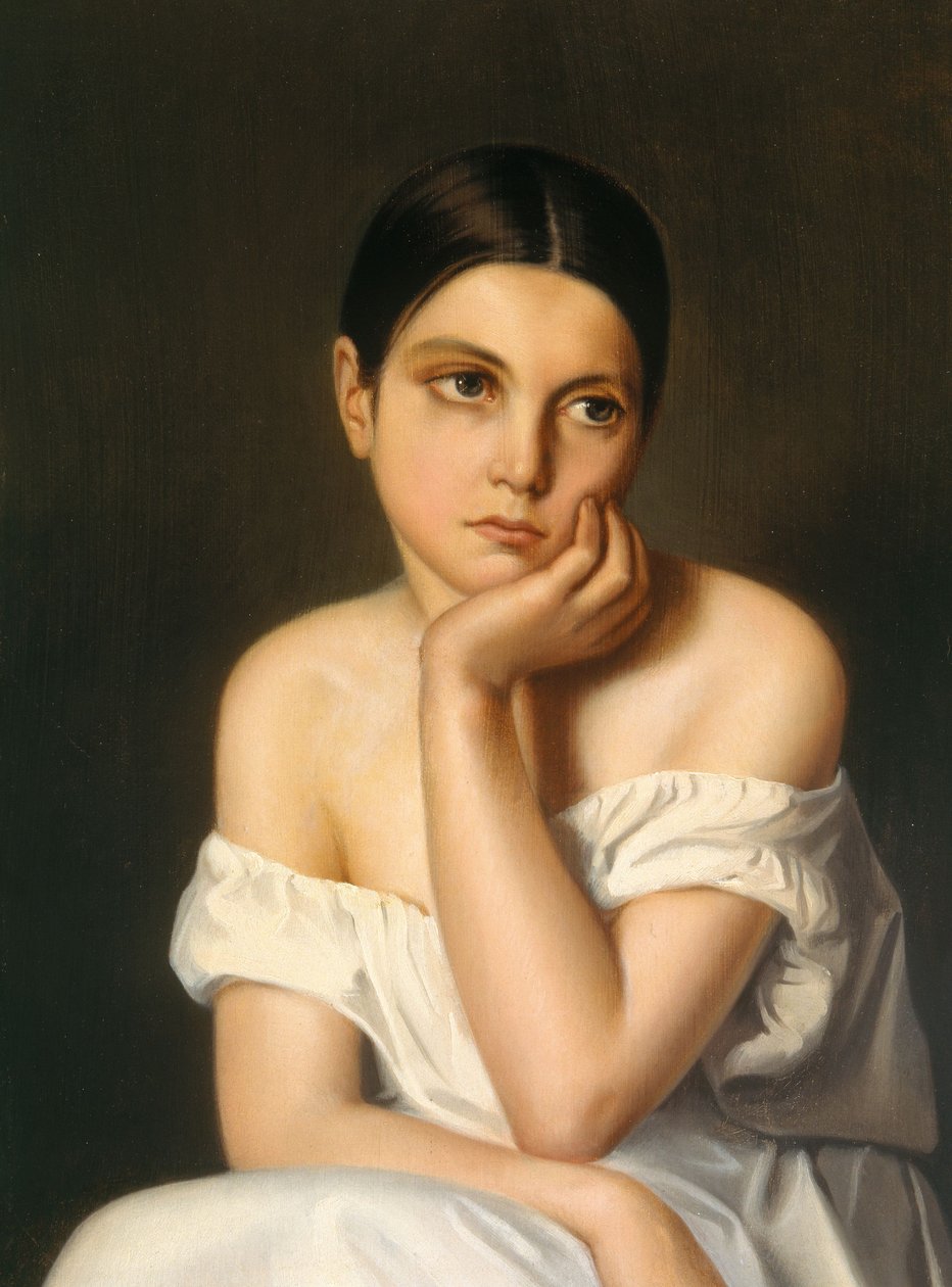 Junges Mädchen (Melancholie), ca. 1833-35 von Théodore Chassériau