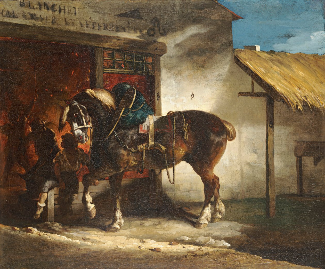 Das Dorfschmiede, ca. 1822 von Theodore Gericault