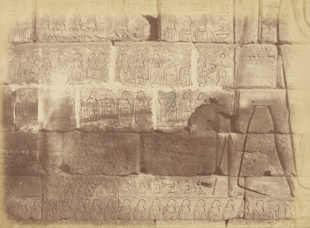 Ansicht von Hieroglypheninschriften und Skulpturen von Théodule Devéria