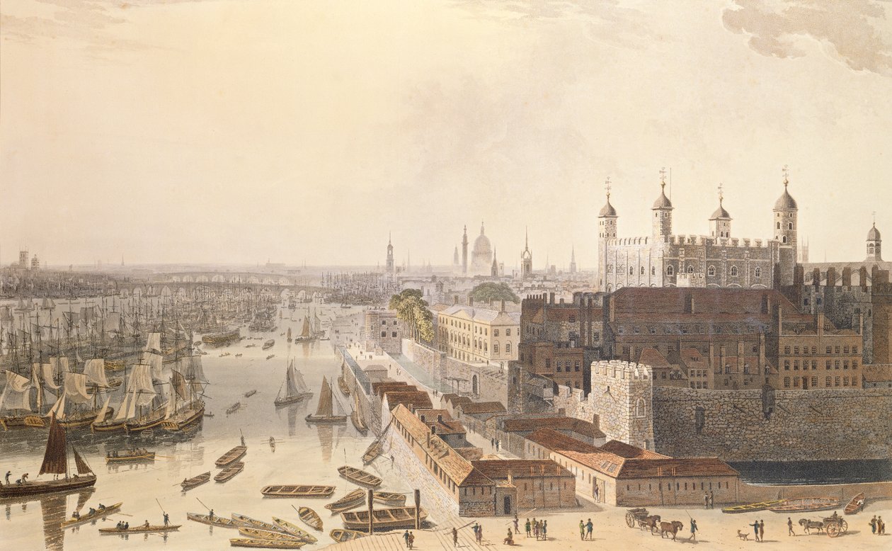 Ansicht von London, Blick nach Westen von St. Katherine