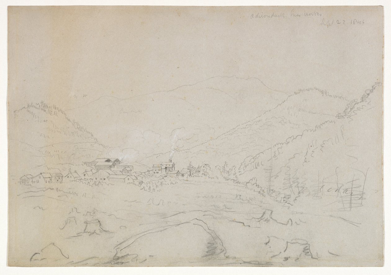 Adirondacks Eisenwerke, 1846 von Thomas Cole