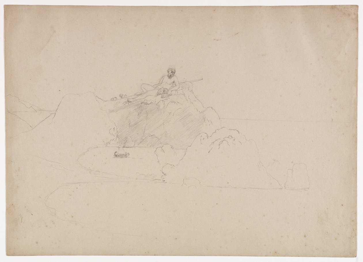 Odysseus und seine Gefährten erreichen die Bucht nahe der Höhle des Polyphem, ca. 1842 von Thomas Cole