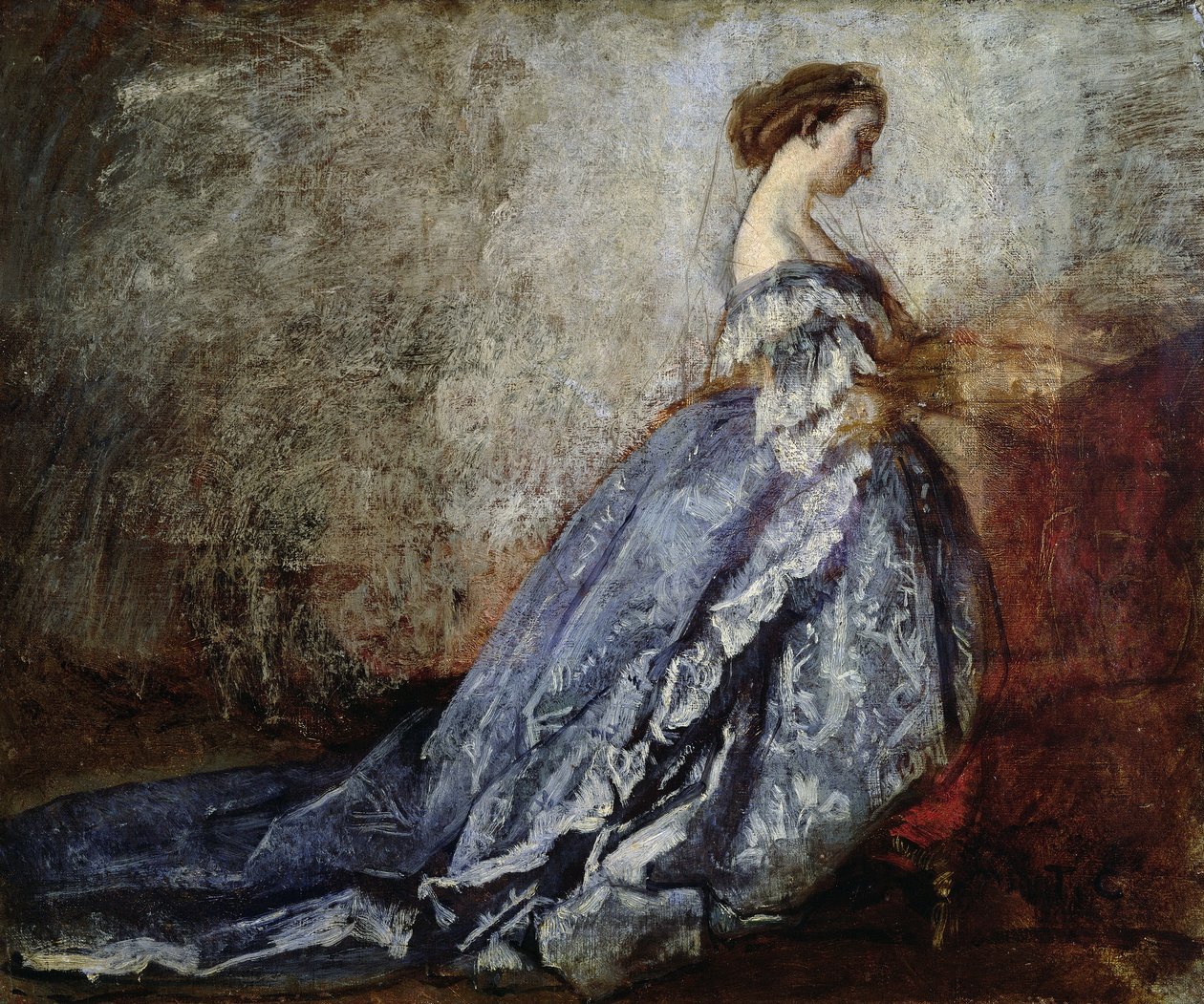 Porträt der Kaiserin Eugénie von Frankreich (1826-1920) von Thomas Couture